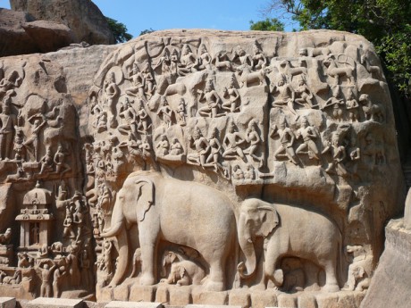 Skalní reliéfy v Mamallapuram